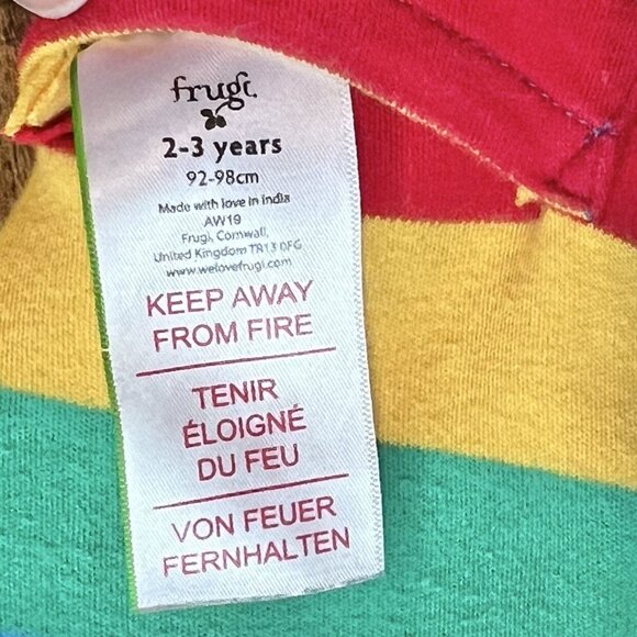 Frugi Reversible Snuggle Jacket, Rainbow Stripe 2/3 - Picture 2 of 13